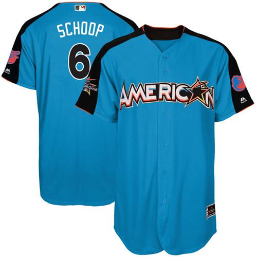 Orioles #6 Jonathan Schoop Blue All-Star American League Stitched MLB Jersey